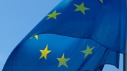 EU-flag blåt med gule stjerner